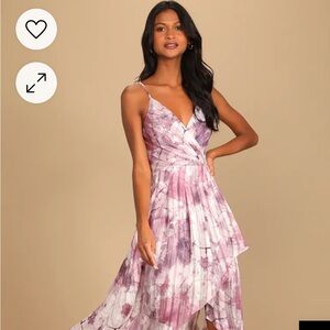 Lulus hi-low Purple Multi-color dress